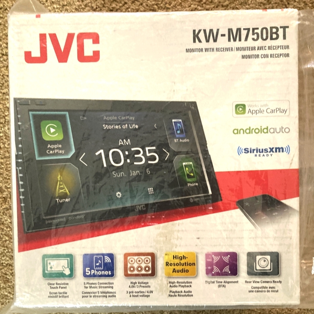 JVC KW-M750BT 6.8-Inches 2-DIN AV Receiver